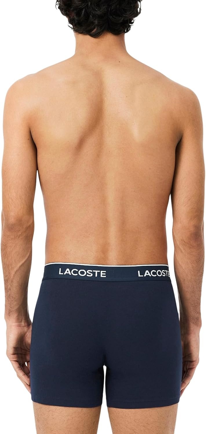 image:imageLacoste Mens Cotton Stretch Essentials Boxer Briefs 5packNavy BlueTurquin BluePhoenix Blue