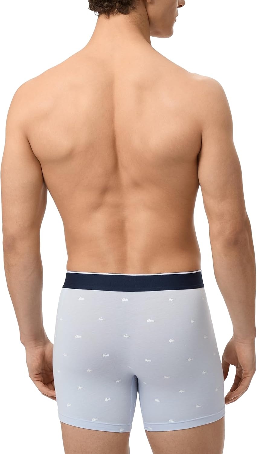image:imageLacoste Mens Cotton Stretch Essentials Boxer Briefs 5packPhoenix BlueMethyleneNavy Blue