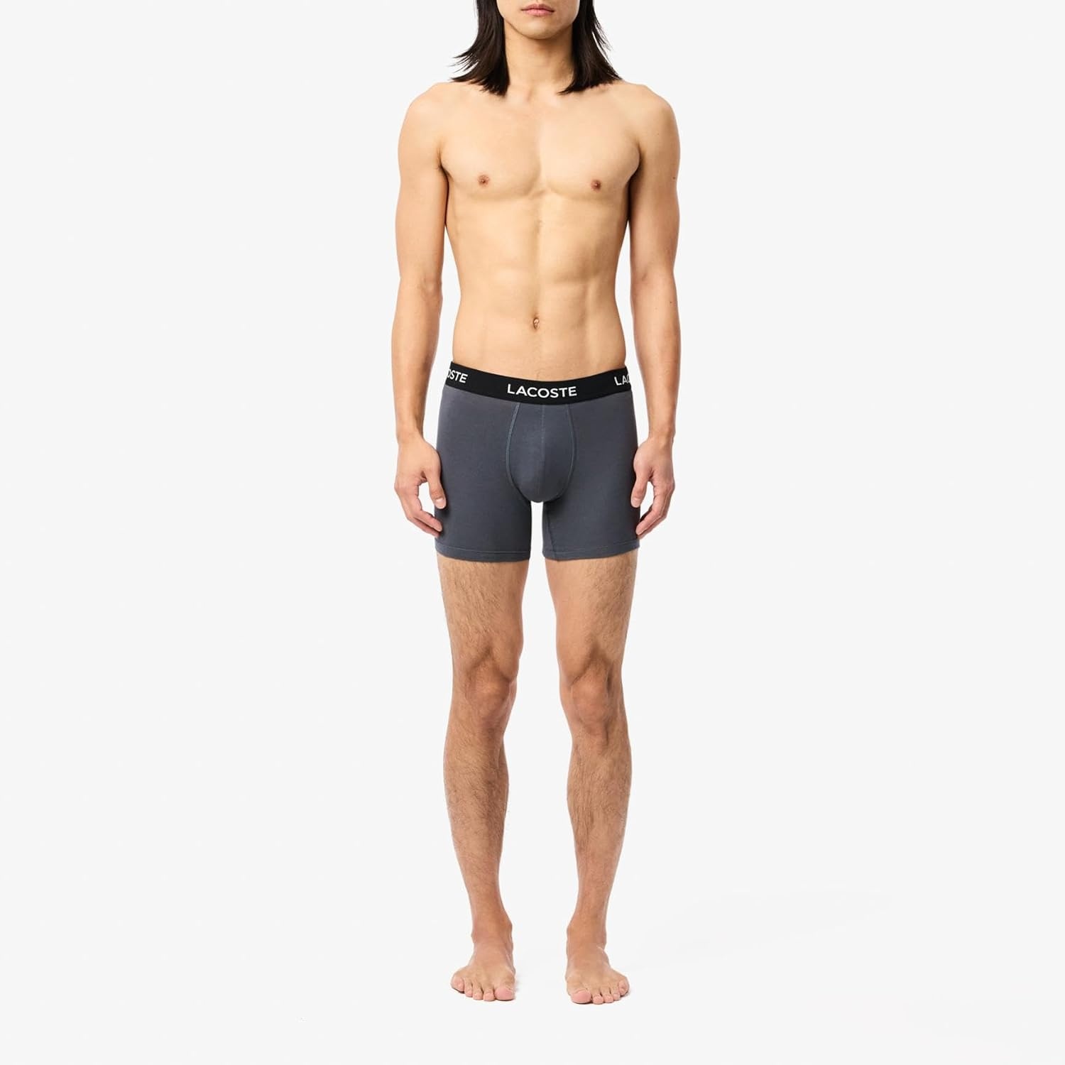 image:imageLacoste Mens Cotton Stretch Essentials Boxer Briefs 5packShadow Grey