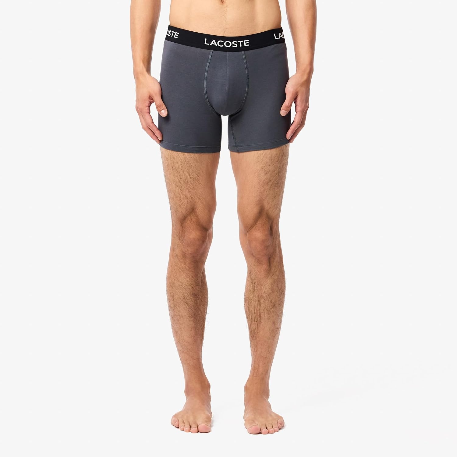 image:imageLacoste Mens Cotton Stretch Essentials Boxer Briefs 5packShadow Grey