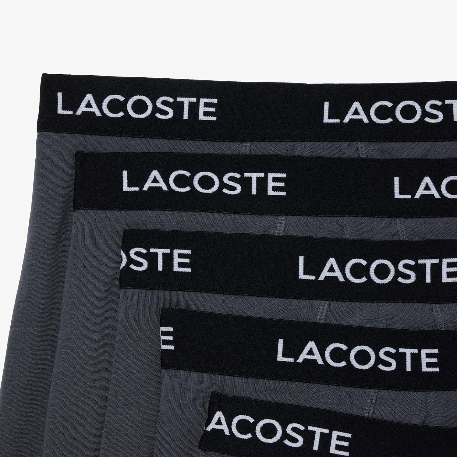 image:imageLacoste Mens Cotton Stretch Essentials Boxer Briefs 5packShadow Grey