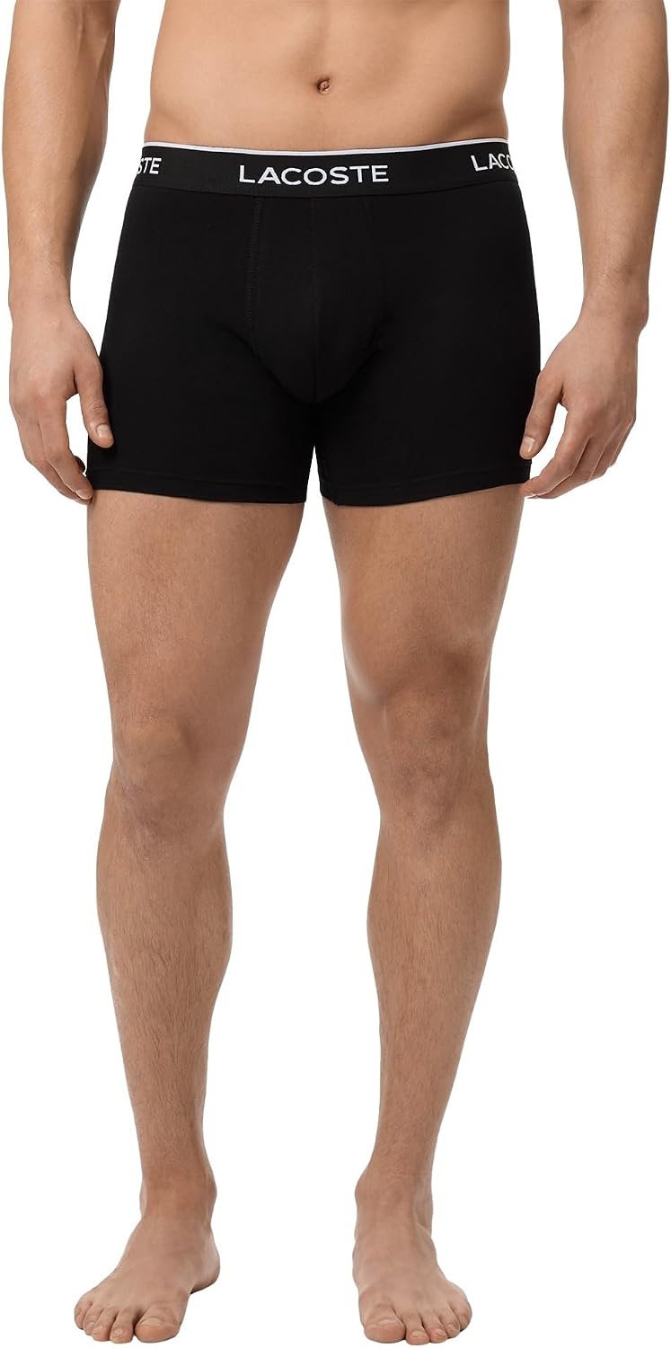 image:imageLacoste Mens Cotton Stretch Essentials Boxer Briefs 7pack Amazon ExclusivesBlackWhiteFont