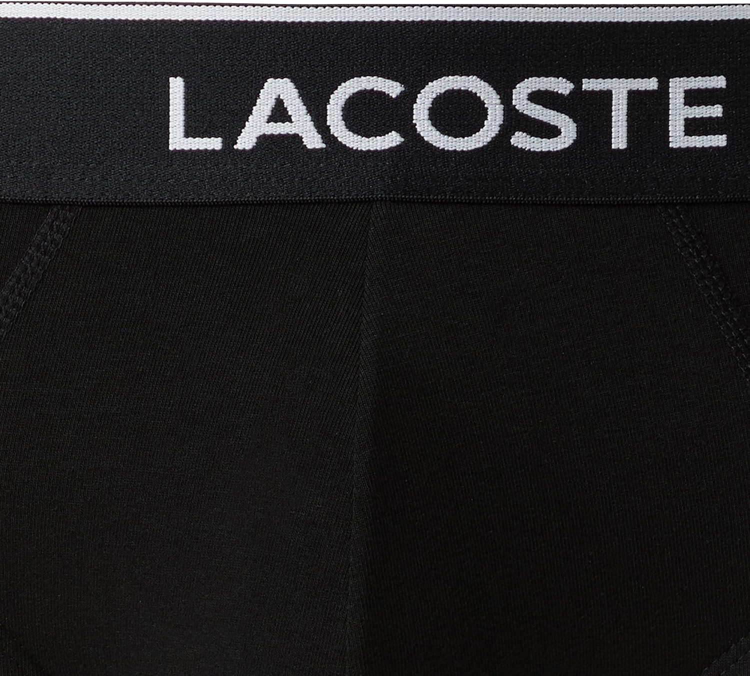 image:imageLacoste Mens Cotton Stretch Essentials Briefs 3pack Amazon ExclusivesBlackWhiteCaptainGreen