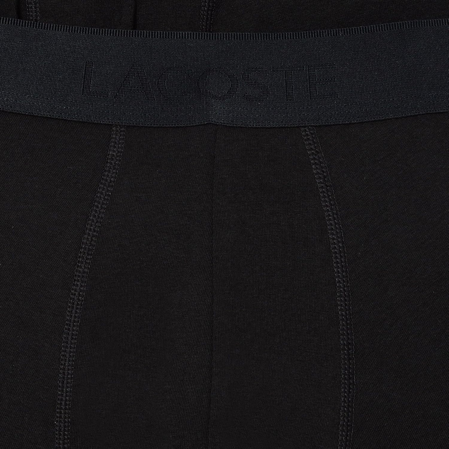 image:imageLacoste Mens Cotton Stretch Essentials Trunks 3packBlackBlackBlack