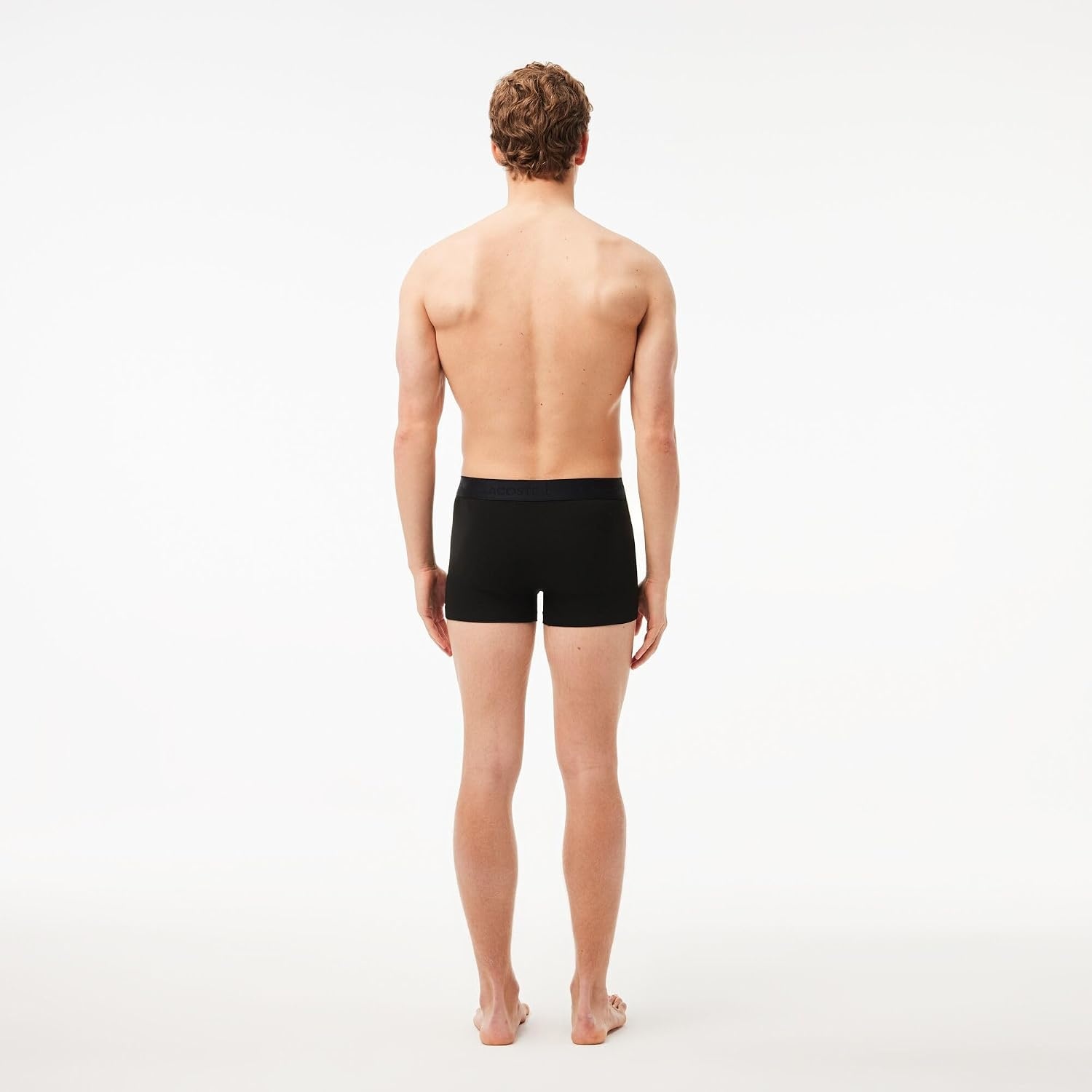 image:imageLacoste Mens Cotton Stretch Essentials Trunks 3packBlackBlackBlack