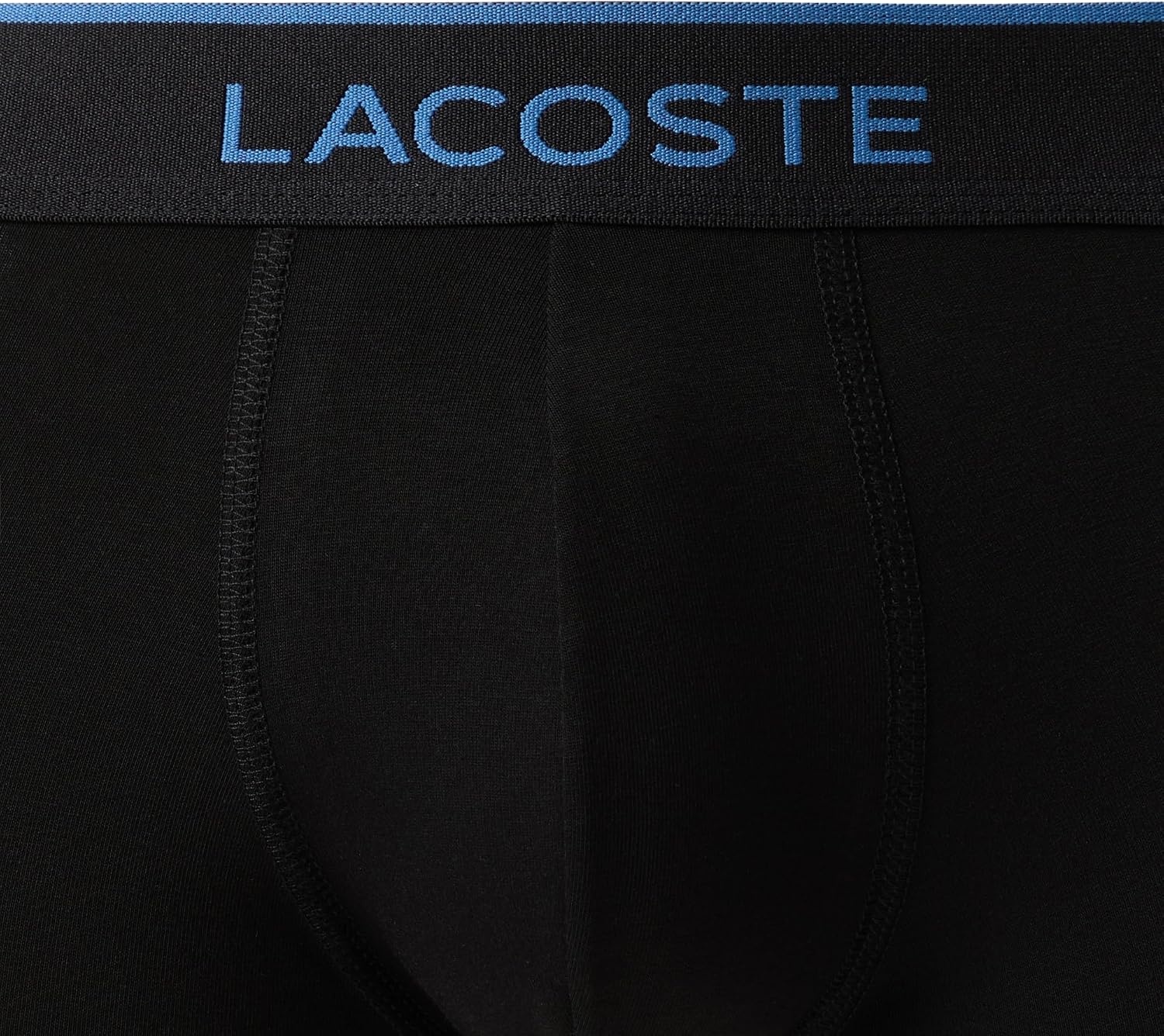 image:imageLacoste Mens Cotton Stretch Essentials Trunks 3packBlackVaporousOliveSesame