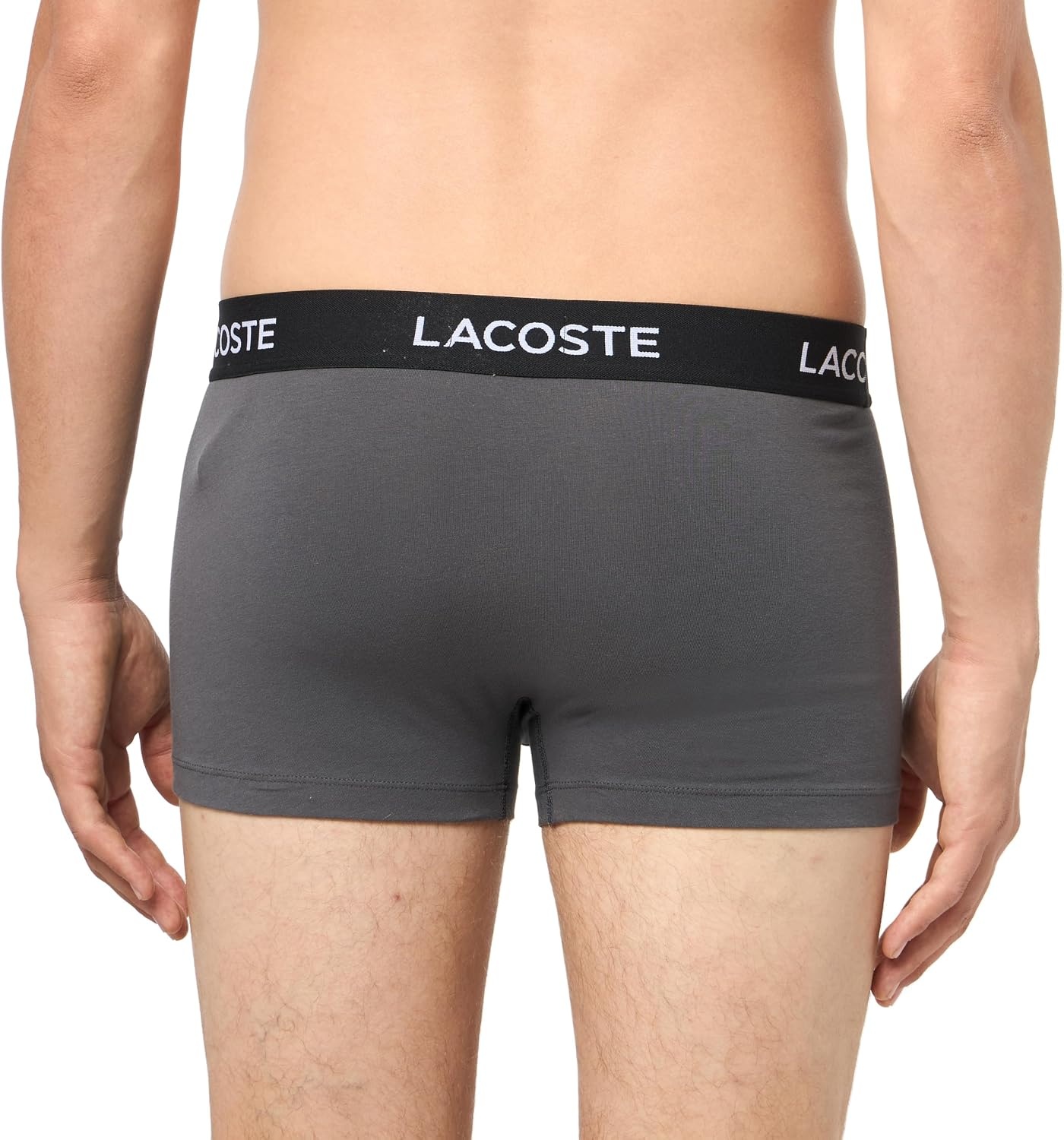image:imageLacoste Mens Cotton Stretch Essentials Trunks 3packGrey