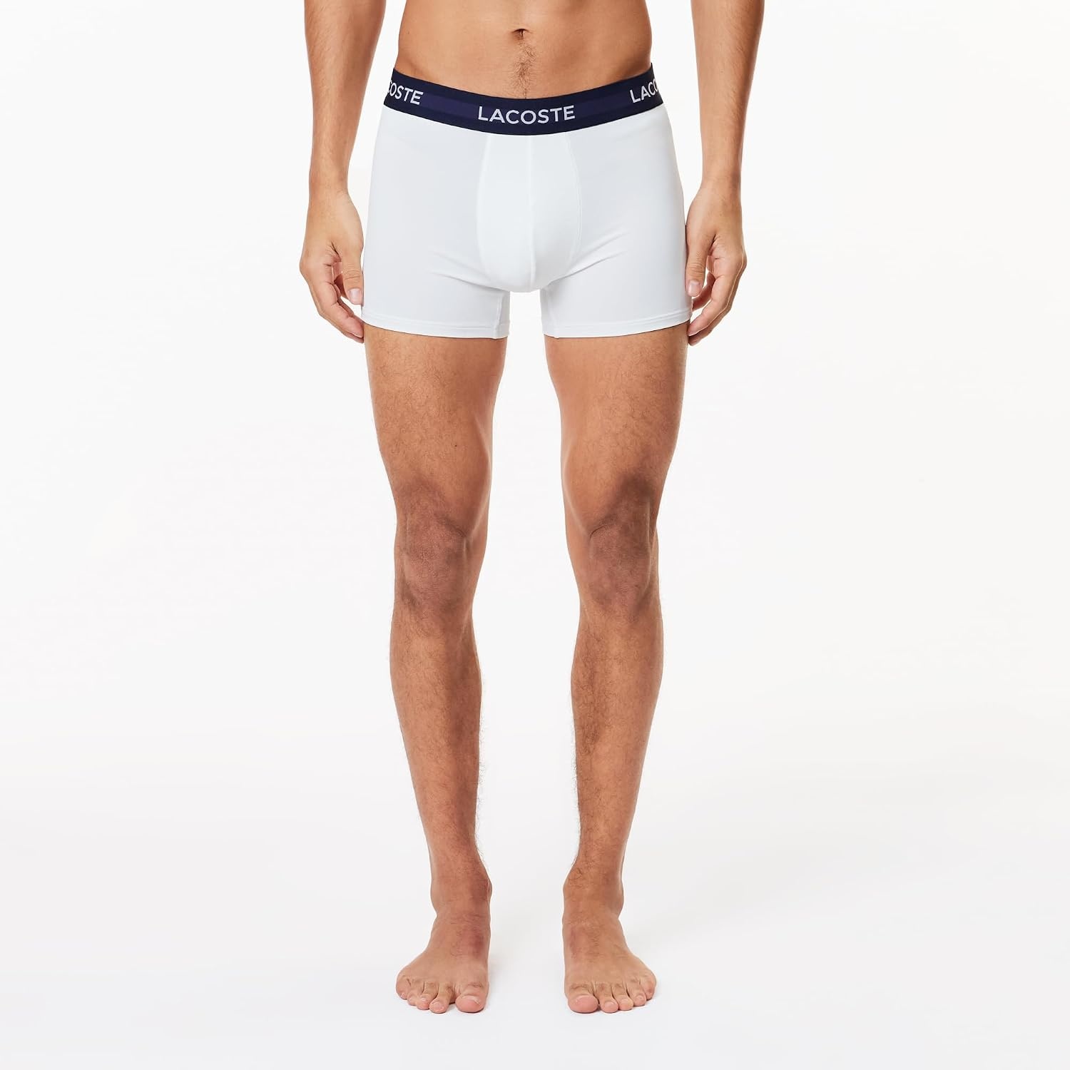 image:imageLacoste Mens Cotton Stretch Essentials Trunks 3packNavy BlueWhiteRed New