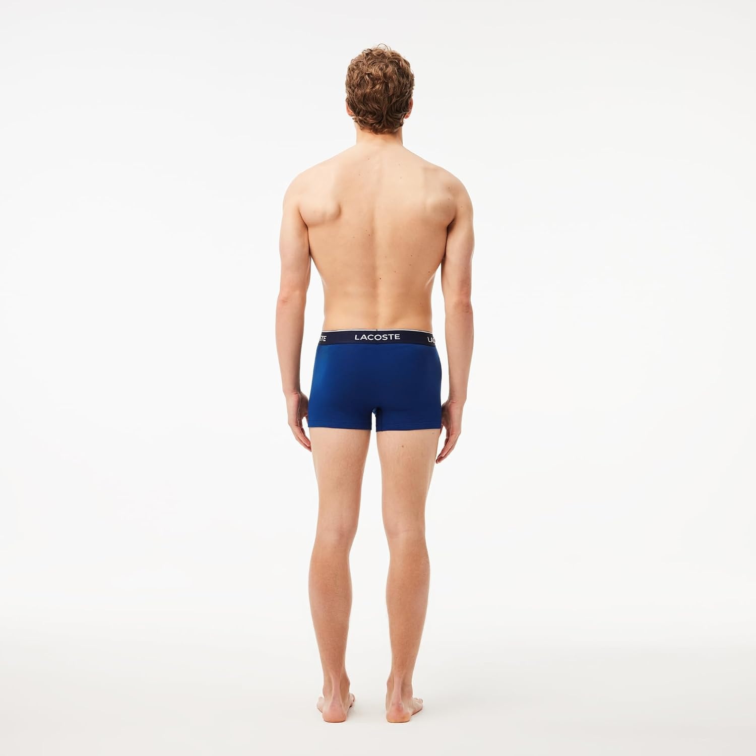image:imageLacoste Mens Cotton Stretch Essentials Trunks 3packNavyRedBlue