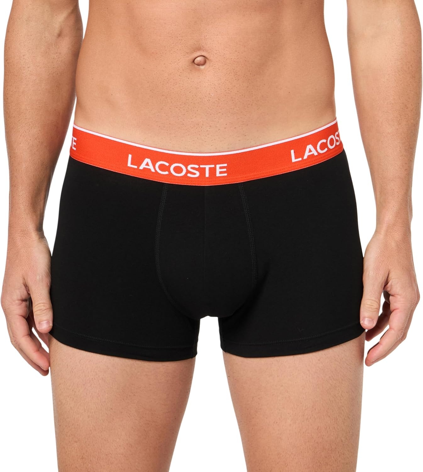 image:imageLacoste Mens Cotton Stretch Essentials Trunks 5packBlackDesinvotteFlamingoDelphiniumOliveSesame