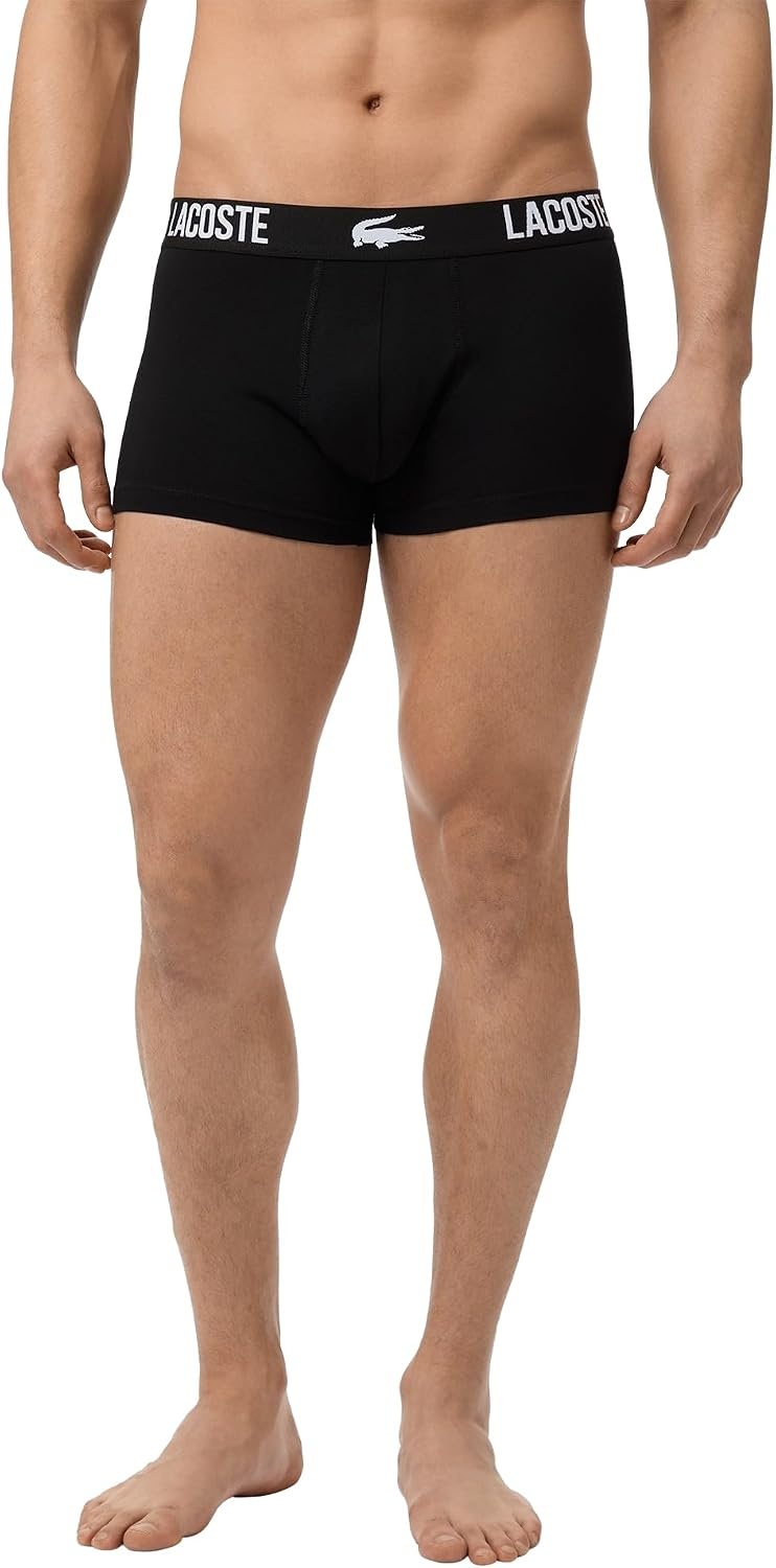 image:imageLacoste Mens Cotton Stretch Essentials Trunks 5packBlackGreenBirch