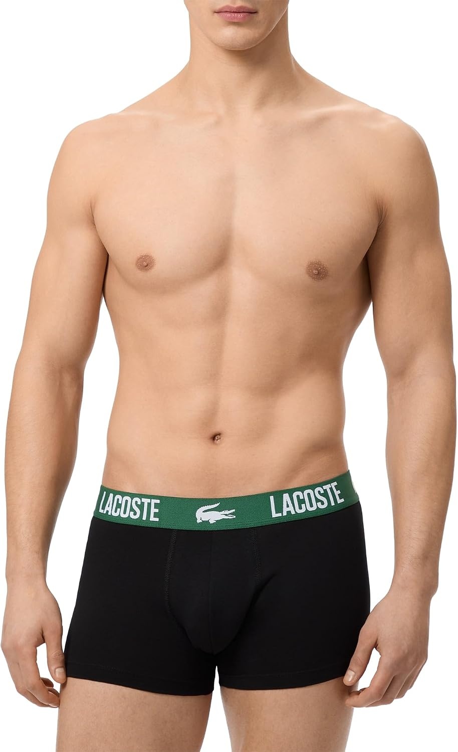 image:imageLacoste Mens Cotton Stretch Essentials Trunks 5packBlackGreenBirch