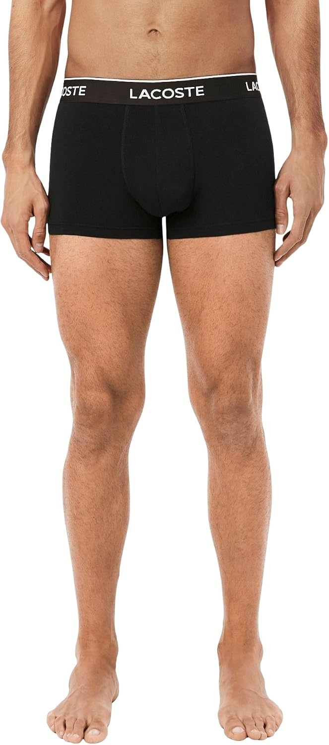 image:imageLacoste Mens Cotton Stretch Essentials Trunks 5packBlackMiamiLionnePecan