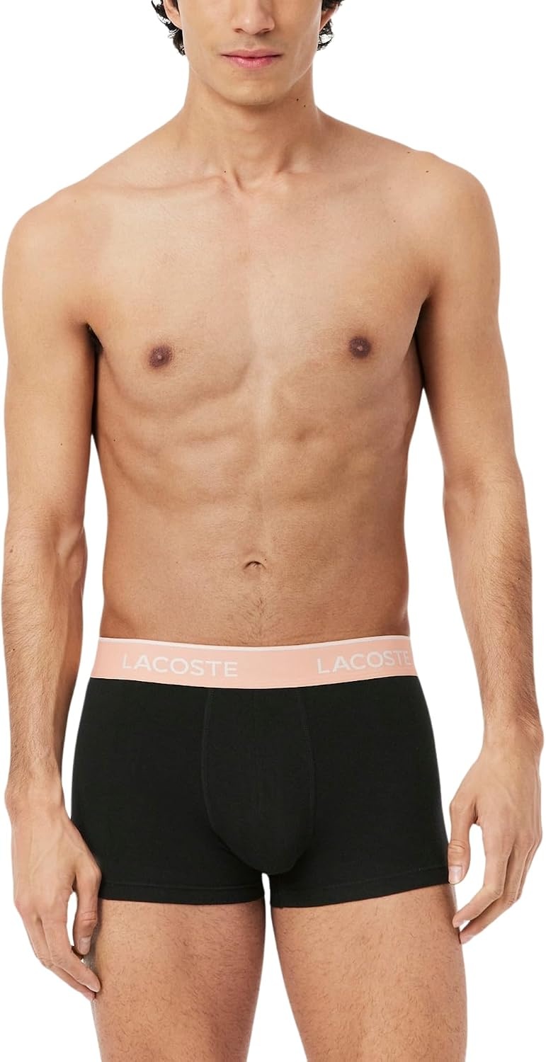 image:imageLacoste Mens Cotton Stretch Essentials Trunks 5packBlackMiamiLionnePecan