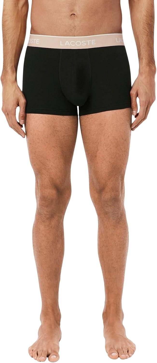 image:imageLacoste Mens Cotton Stretch Essentials Trunks 5packBlackMiamiLionnePecan