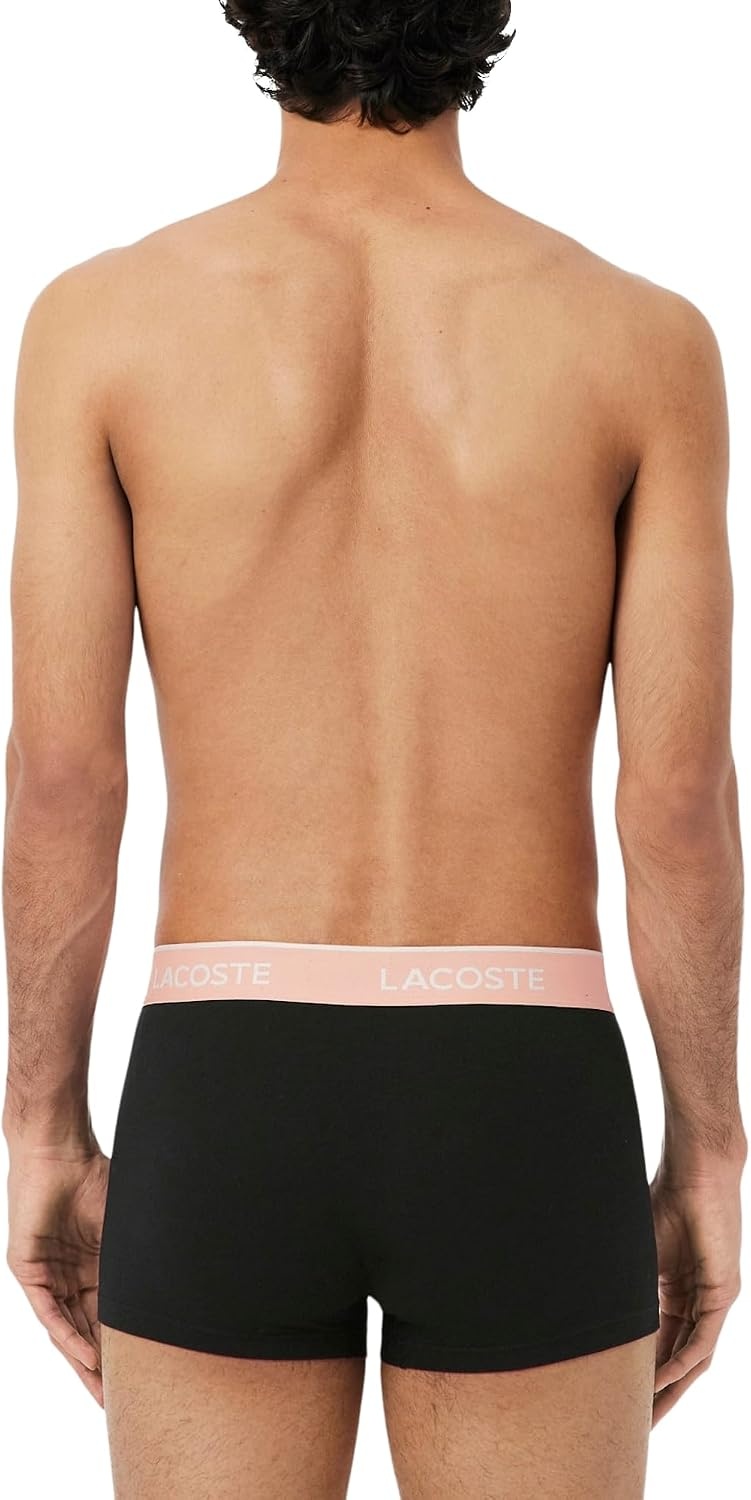 image:imageLacoste Mens Cotton Stretch Essentials Trunks 5packBlackMiamiLionnePecan