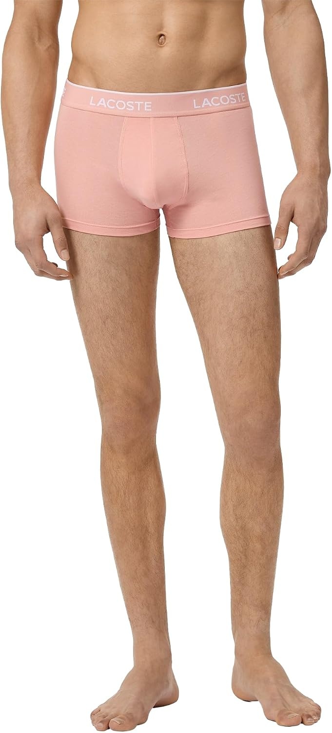 image:imageLacoste Mens Cotton Stretch Essentials Trunks 5packMiamiYellowSenchaAphylla