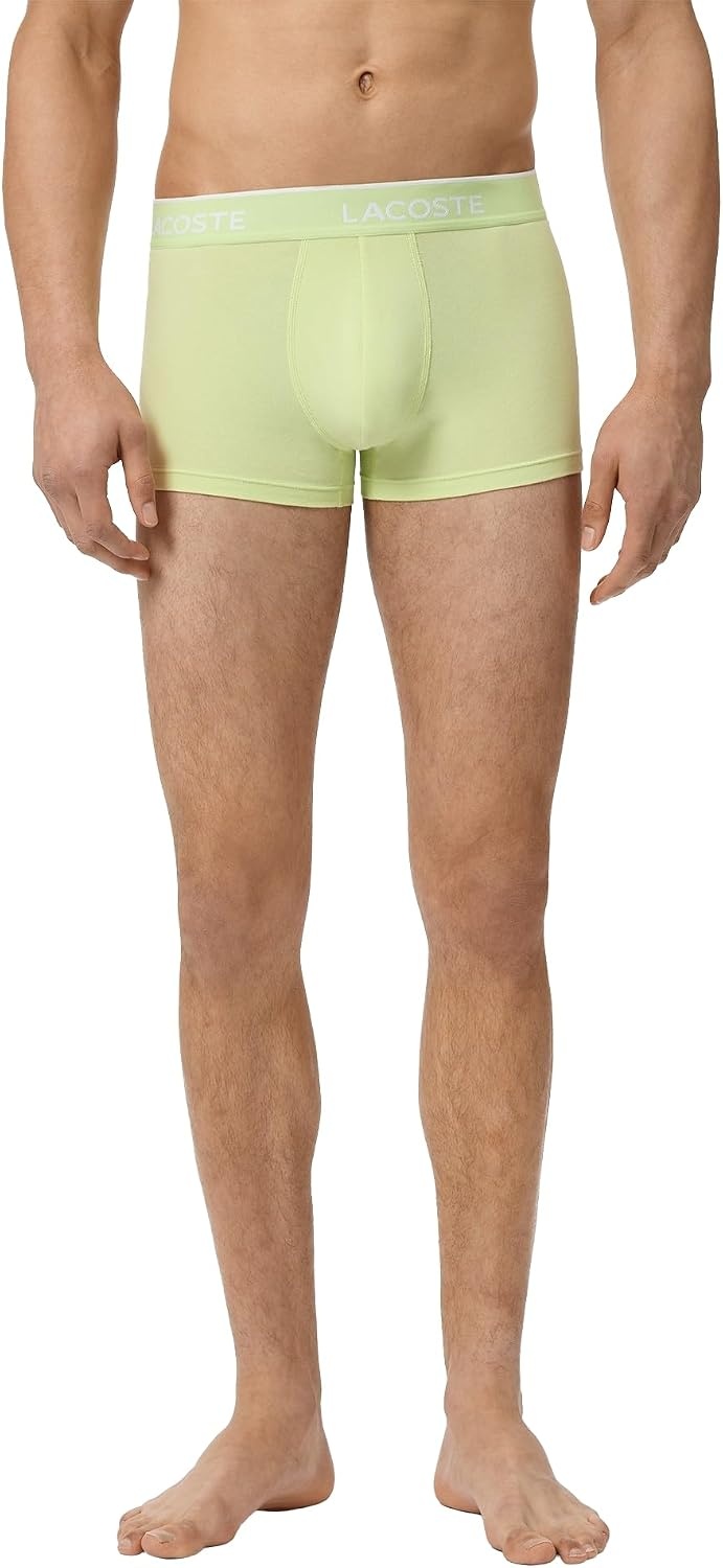 image:imageLacoste Mens Cotton Stretch Essentials Trunks 5packMiamiYellowSenchaAphylla
