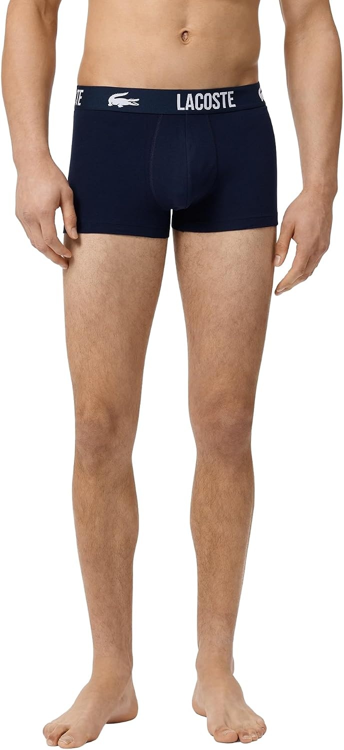 image:imageLacoste Mens Cotton Stretch Essentials Trunks 5packNavy BlueNavy BlueOverview