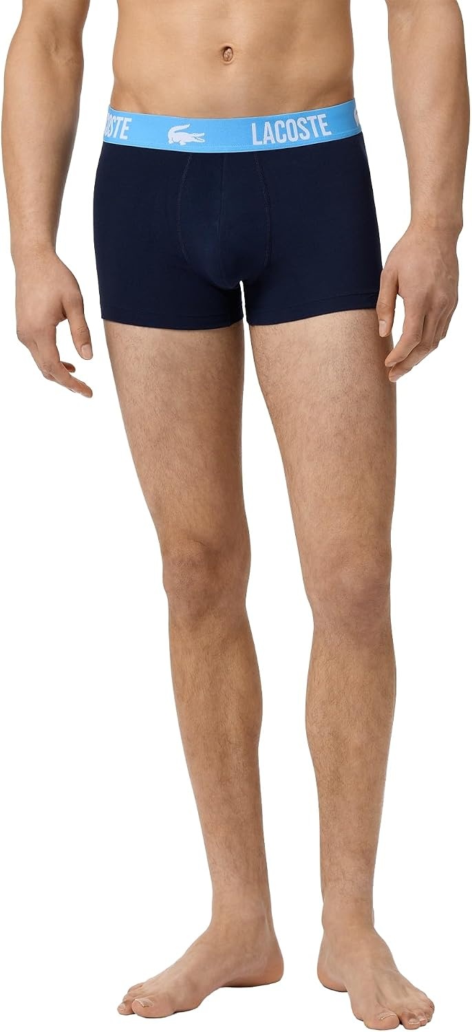 image:imageLacoste Mens Cotton Stretch Essentials Trunks 5packNavy BlueNavy BlueOverview