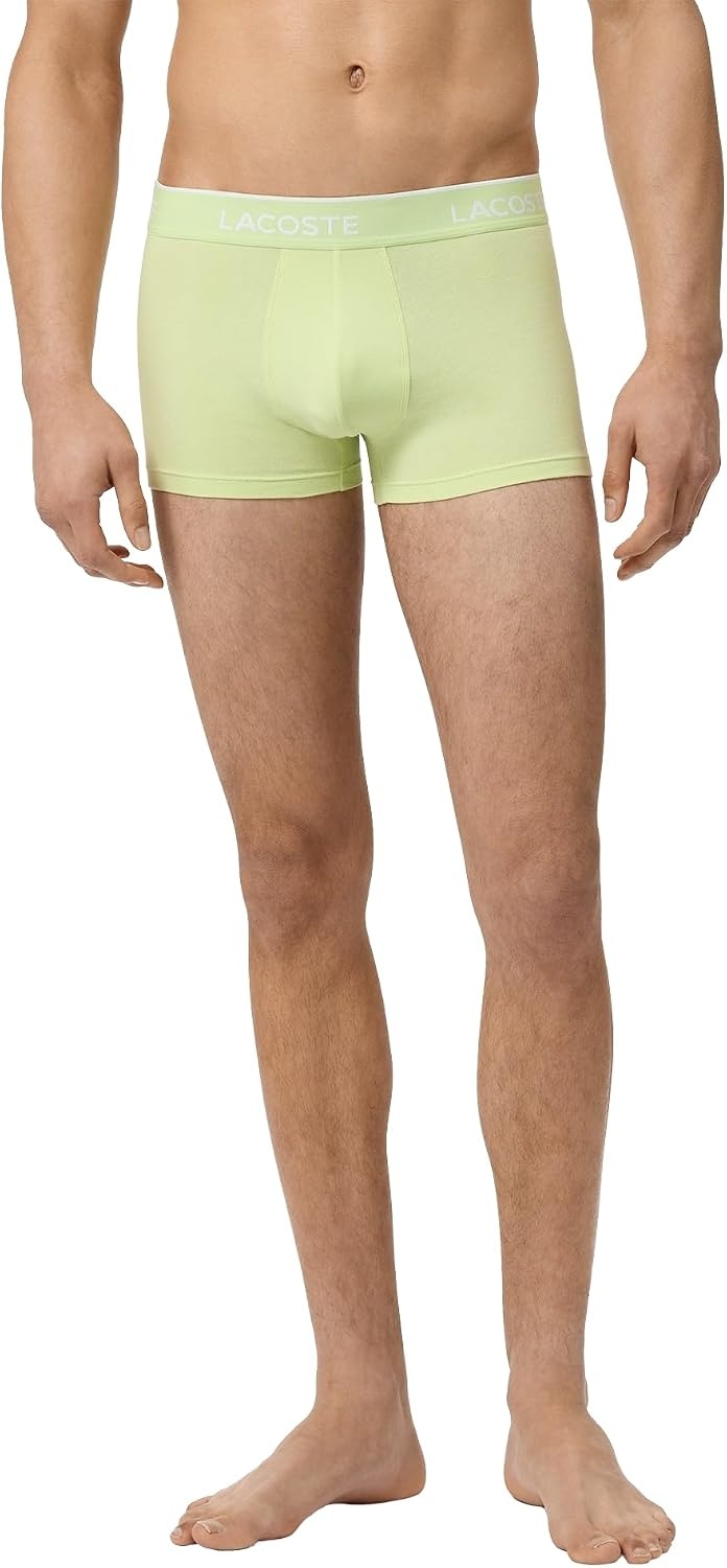 image:imageLacoste Mens Cotton Stretch Essentials Trunks 5packNavy BlueTurquin BluePhoenix Blue