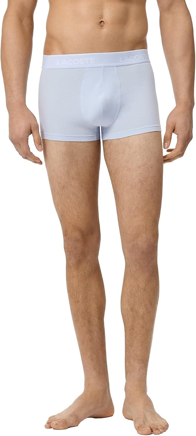 image:imageLacoste Mens Cotton Stretch Essentials Trunks 5packNavy BlueTurquin BluePhoenix Blue