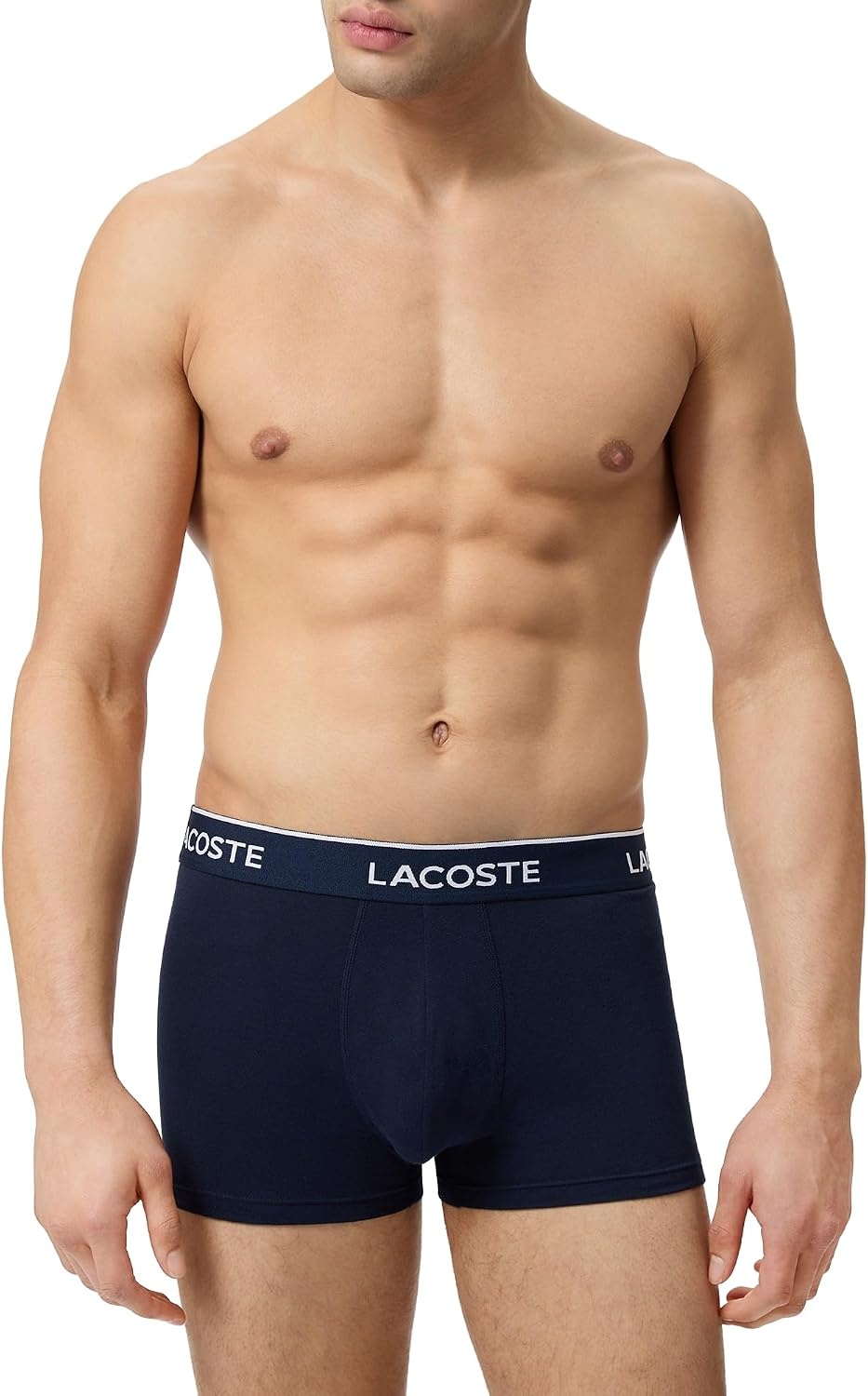image:imageLacoste Mens Cotton Stretch Essentials Trunks 5packNavy BlueTurquin BluePhoenix Blue