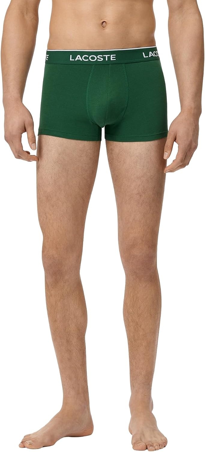 image:imageLacoste Mens Cotton Stretch Essentials Trunks 5packNavy BlueTurquin BluePhoenix Blue