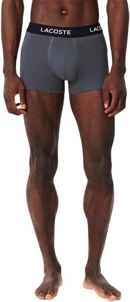 image:imageLacoste Mens Cotton Stretch Essentials Trunks 5packShadow Grey