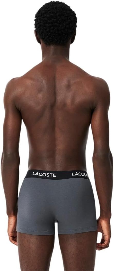 image:imageLacoste Mens Cotton Stretch Essentials Trunks 5packShadow Grey