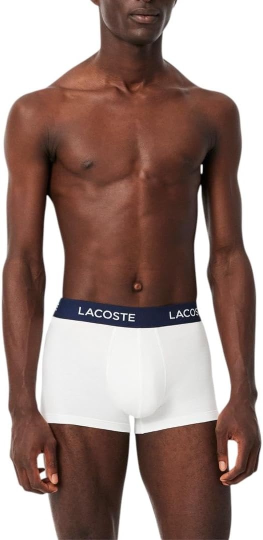 image:imageLacoste Mens Cotton Stretch Essentials Trunks 5packWhite