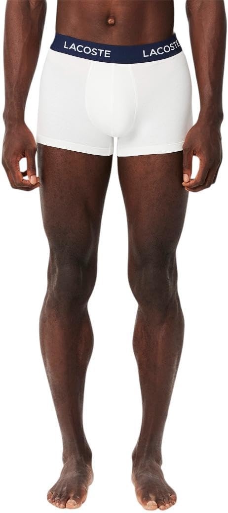 image:imageLacoste Mens Cotton Stretch Essentials Trunks 5packWhite