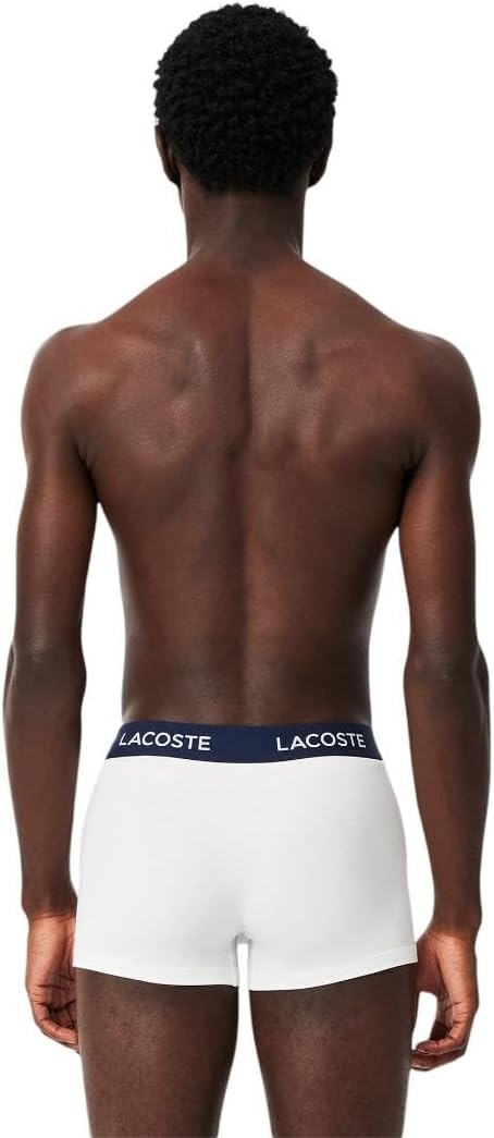 image:imageLacoste Mens Cotton Stretch Essentials Trunks 5packWhite