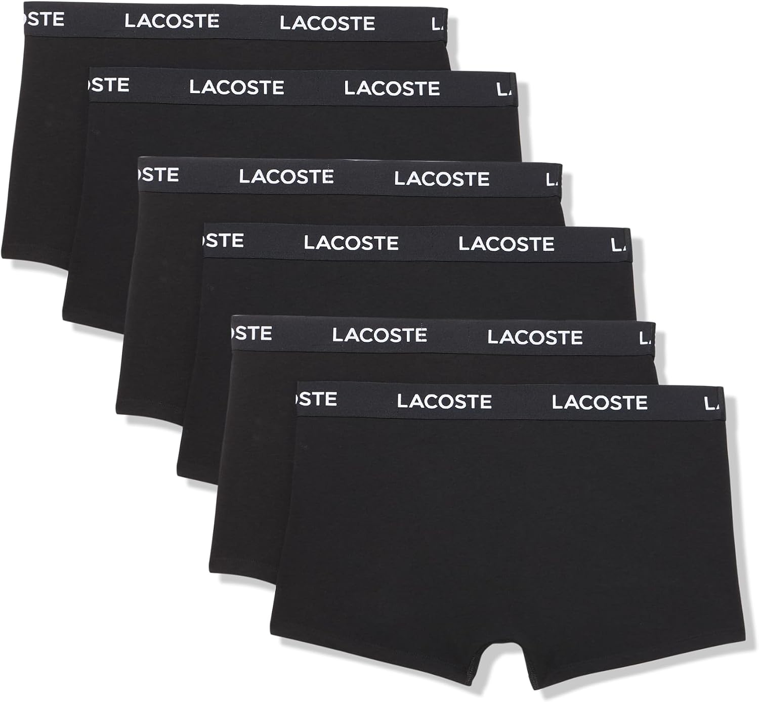 image:imageLacoste Mens Cotton Stretch Essentials Trunks 7packBlack