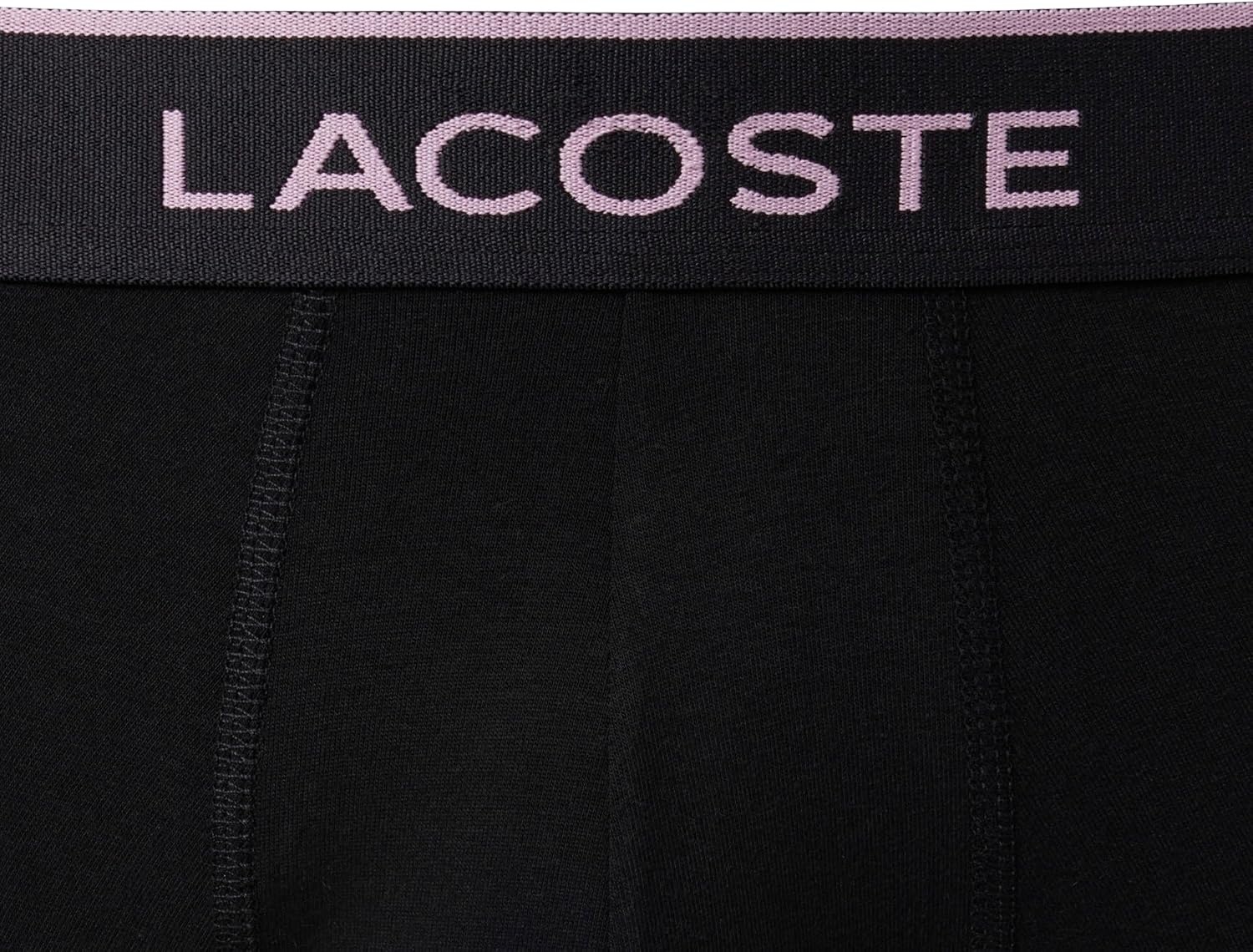 image:imageLacoste Mens Cotton Stretch Jersey Trunks 3 PackBlackAlbiziaElephant Grey