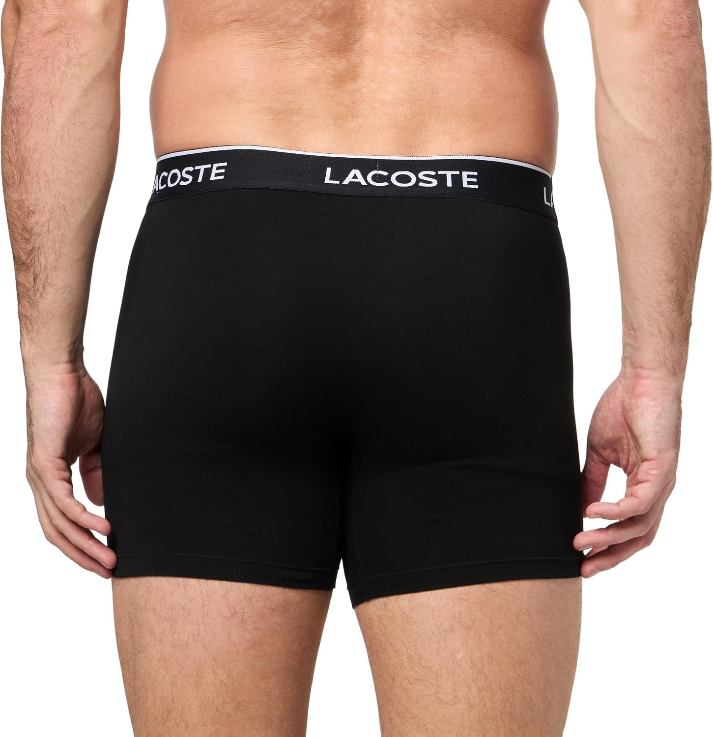 image:imageLacoste Mens Cotton Stretch Jersey Trunks 3 PackBlackGraphiteGreenKingdomNavy Blue