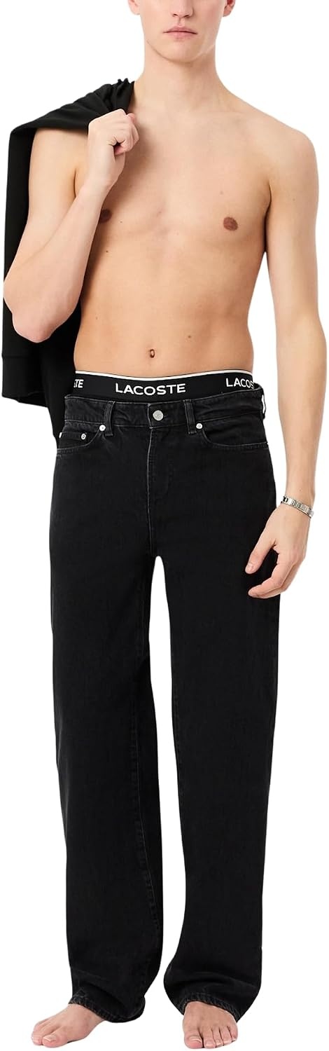 image:imageLacoste Mens Cotton Stretch Jersey Trunks 3 PackBlackWhiteCaptain Green