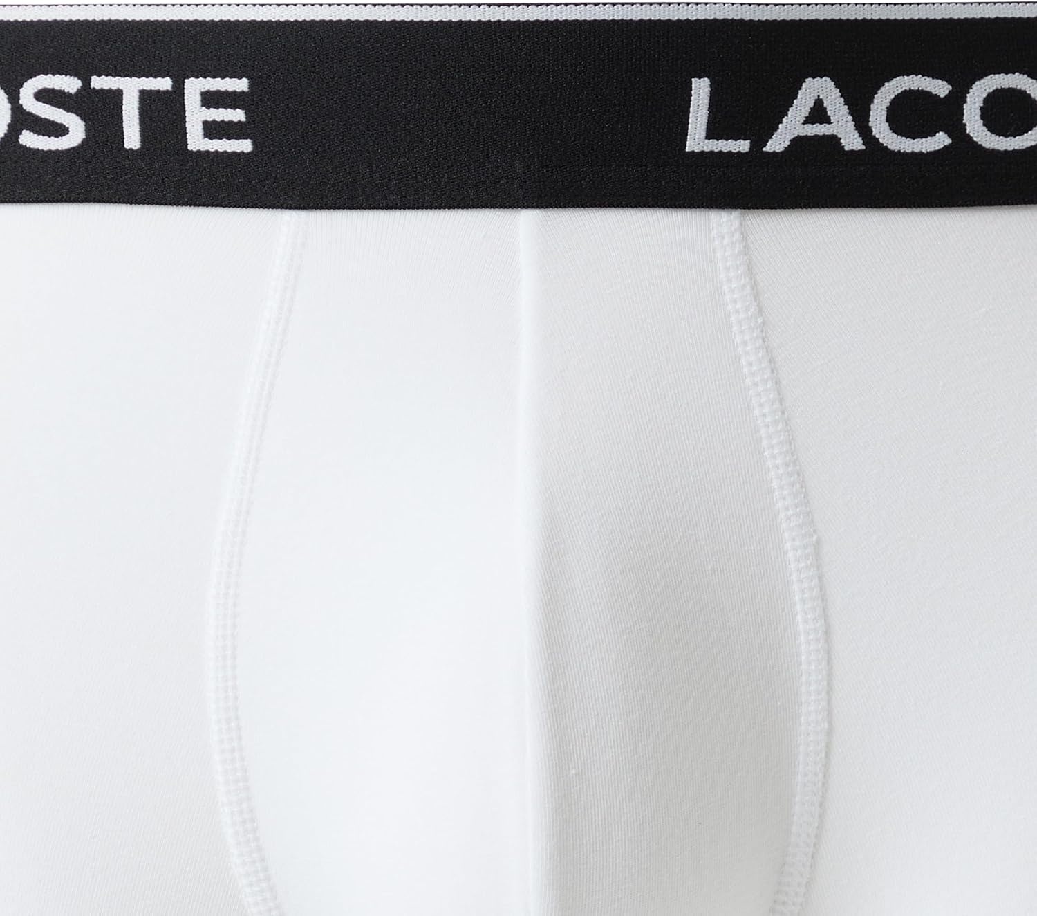 image:imageLacoste Mens Cotton Stretch Jersey Trunks 3 PackBlackWhiteLead Grey