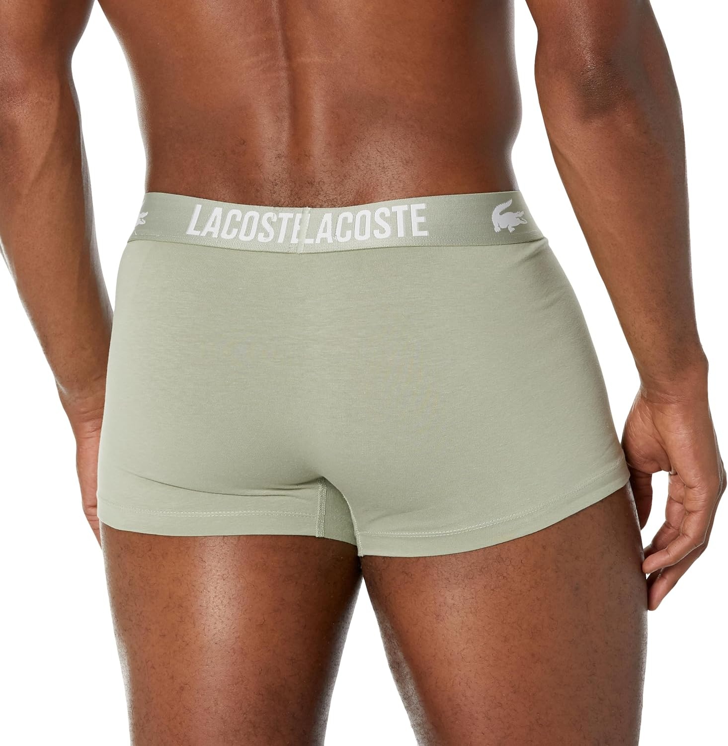 image:imageLacoste Mens Cotton Stretch Lacoste Croc Trunks 3PackLight KhakiBlue NightArctic Blue