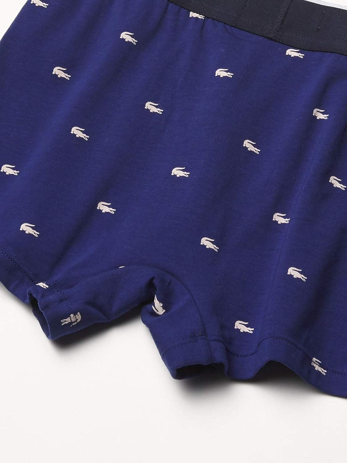 image:imageLacoste Mens Cotton Stretch Mini Croc Print Trunks 3packDeep OceanDove GreyRed