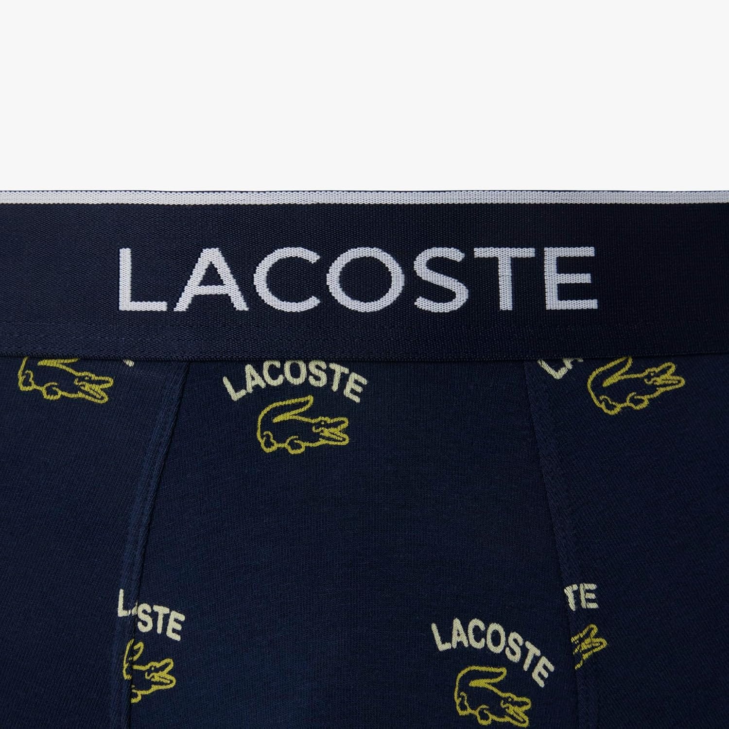 image:imageLacoste Mens Cotton Stretch Print Animation Boxer BriefsNavy BluePollenFirefly