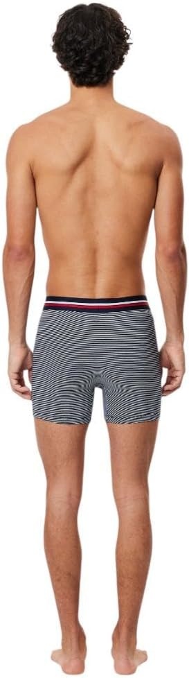 image:imageLacoste Mens Cotton Stretch Tricolor Waistband Boxer Briefs 3packDeep Ocean