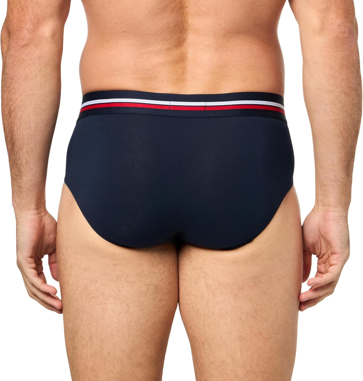 image:imageLacoste Mens Cotton Stretch Tricolor Waistband Briefs 3packNavy BlueGreyRed