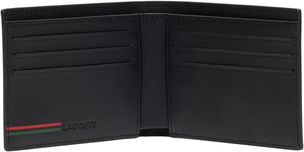 image:imageLacoste Mens FG Billfold and Keychain Gift Set Noir Kr Ball Jaune Fluo