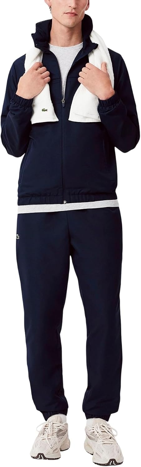 image:imageLacoste Mens Lightweight Performance Zip JacketNavy BlueNavy BlueNavy