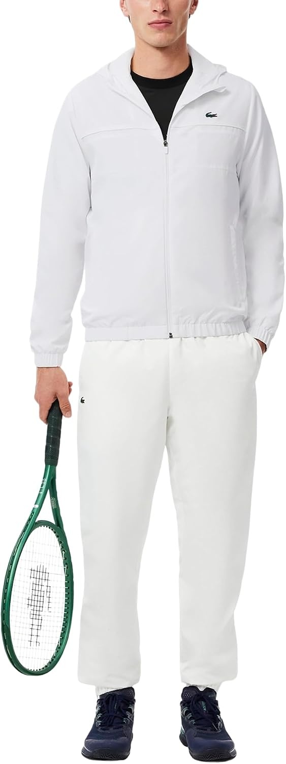 image:imageLacoste Mens Lightweight Performance Zip JacketWhiteWhiteWhite