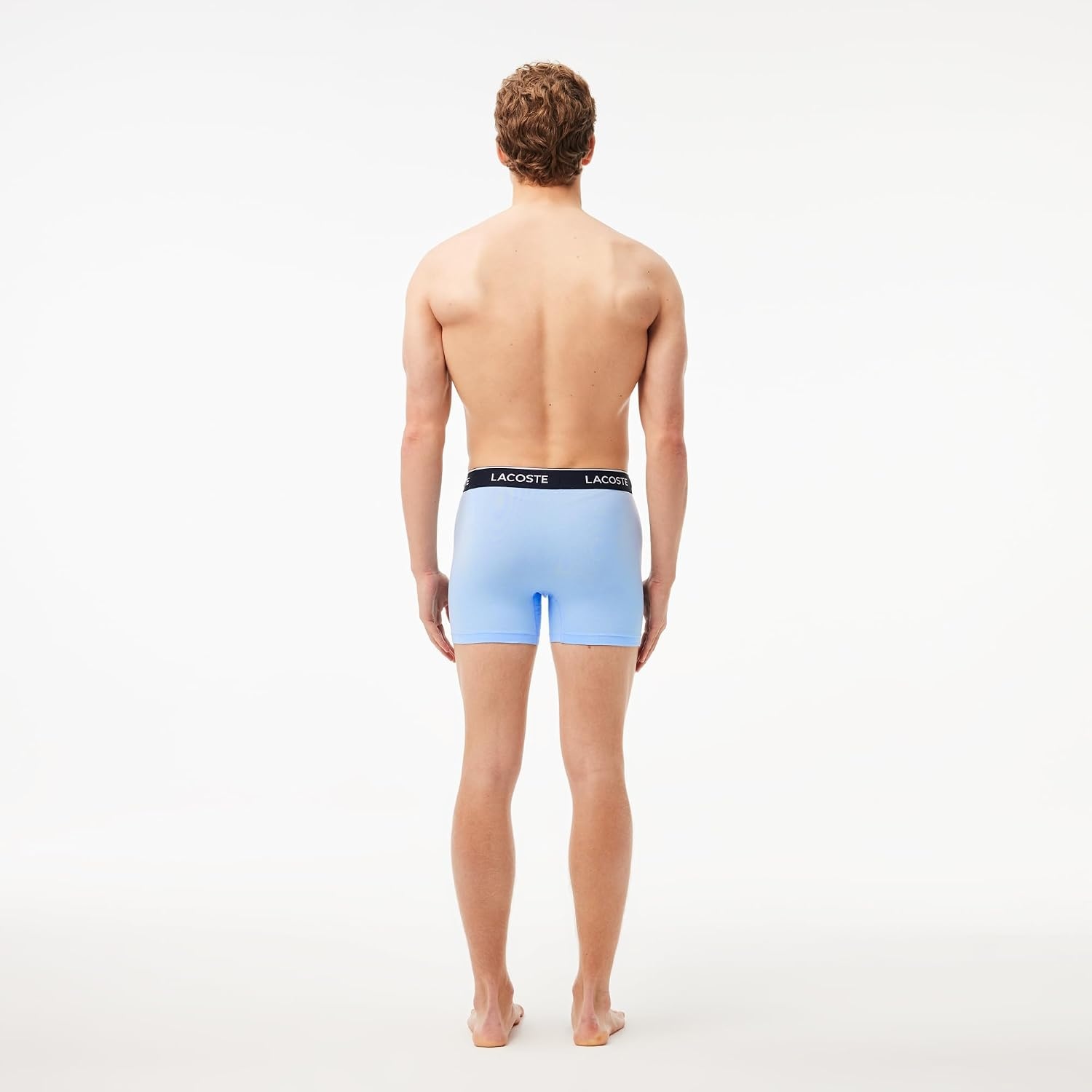 image:imageLacoste Mens Long Stretch Cotton Jersey Boxer Brief 3packAquaTranquil BlueDove Grey
