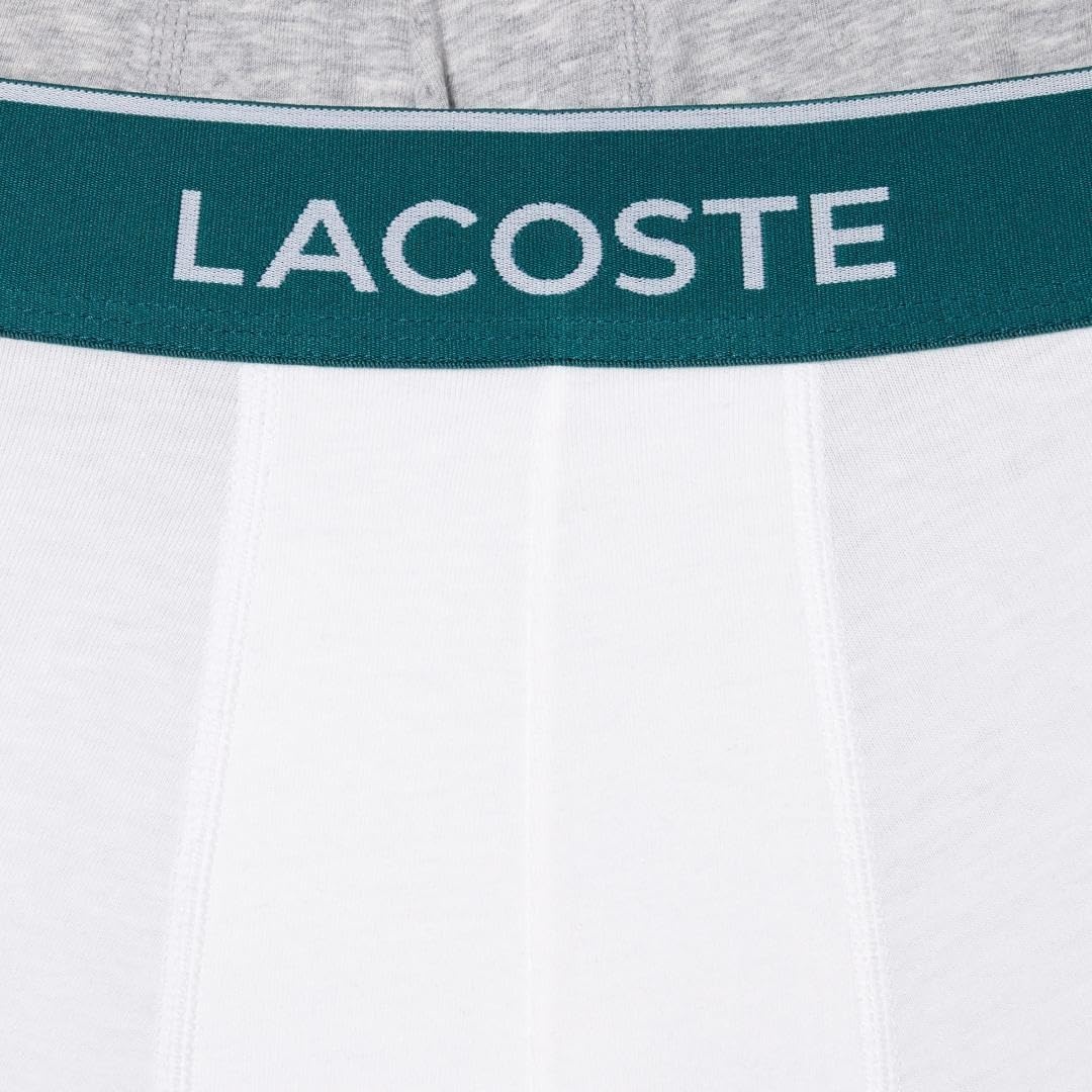 image:imageLacoste Mens Long Stretch Cotton Jersey Boxer Brief 3packBlackWhiteDove Grey