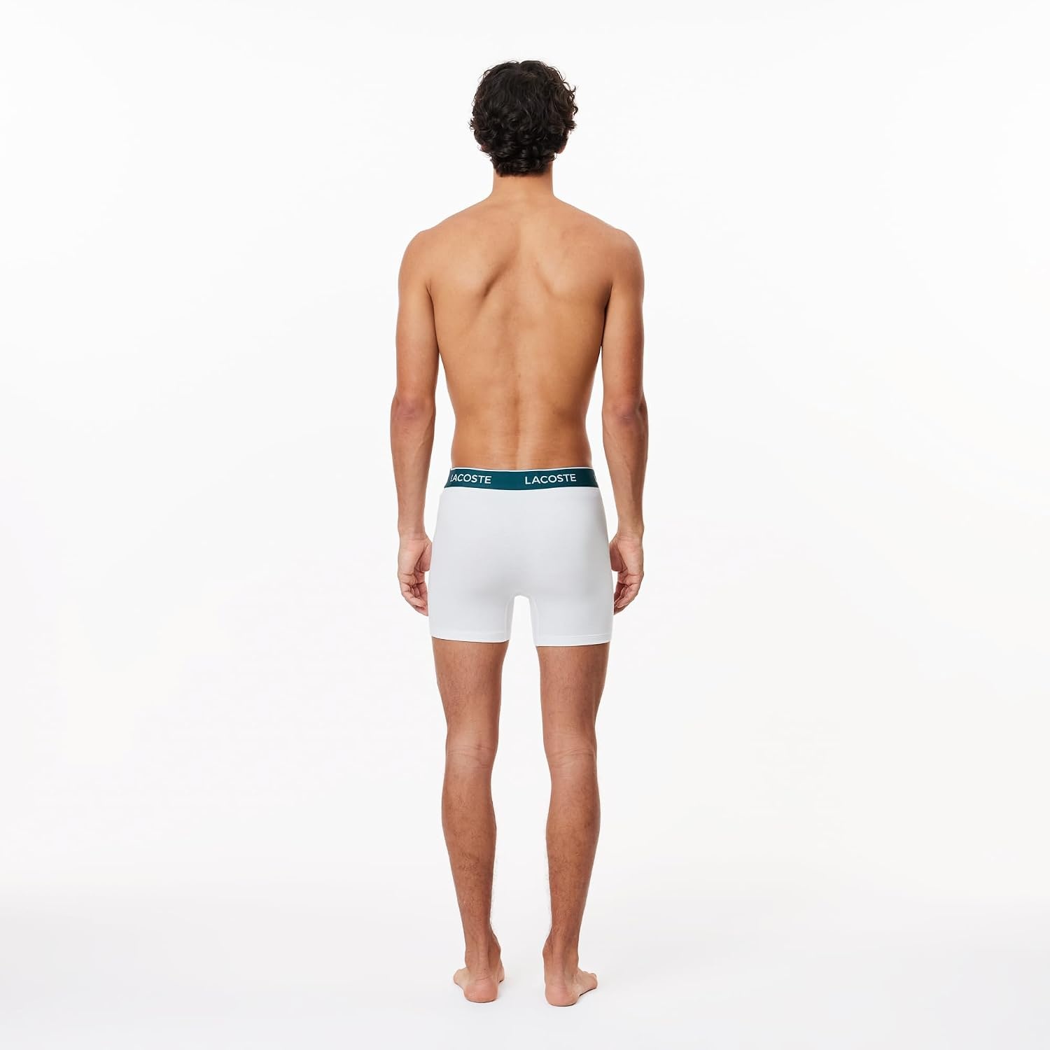 image:imageLacoste Mens Long Stretch Cotton Jersey Boxer Brief 3packBlackWhiteDove Grey New