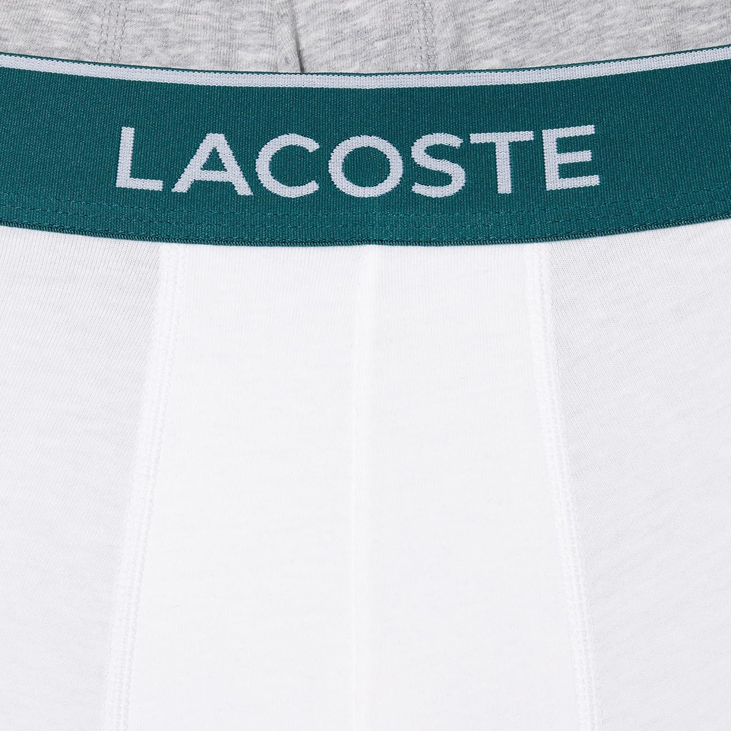 image:imageLacoste Mens Long Stretch Cotton Jersey Boxer Brief 3packBlackWhiteDove Grey New